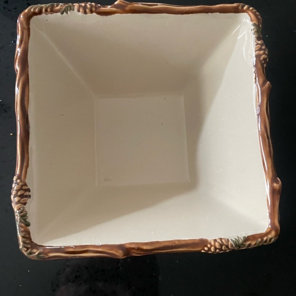 St Nicholas Square Snow Valley Square Serving Bowl